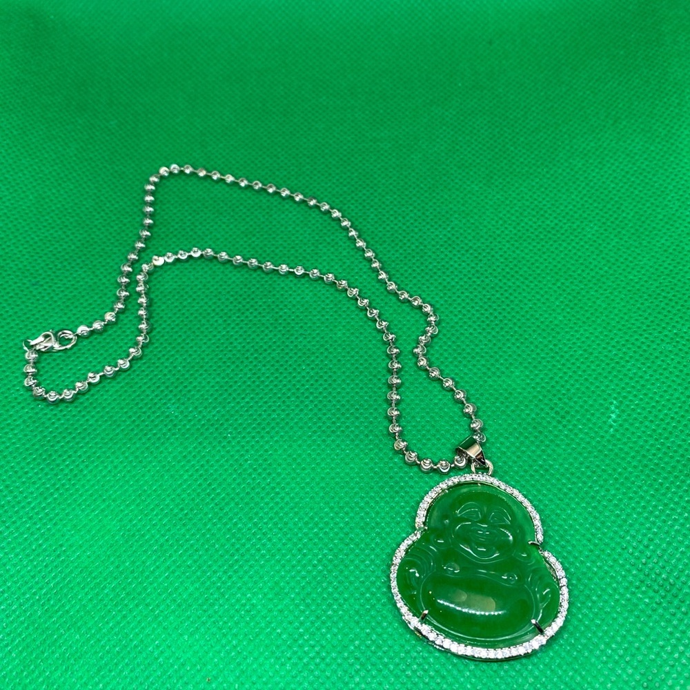 Sterling Silver Buddha Pendant Necklace